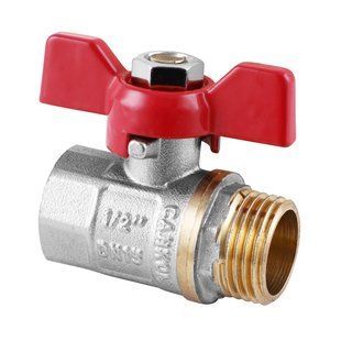 Кран кульовий 15 СК 1/2" ГШБ латунний для води SK0083 фото