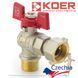 Кран кульовий з накидною гайкою кутовий KOER 3/4" ГШБ (KR.221) KR0171 фото 4