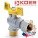 Кран кульовий з накидною гайкою кутовий для газу KOER 3/4" ГШБ (KR.221.G) KR0169 фото 4