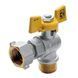 Кран кульовий з накидною гайкою кутовий для газу KOER 1/2" ГШБ (KR.221.G) KR0168 фото 1