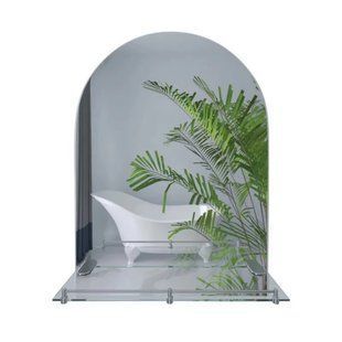 Дзеркало настінне Zerix LAGUNA MRZ03-500x700x110 прямокутне з дугоподібним верхом та полицею (ZX5622) ZX5622 фото