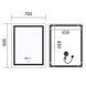 Зеркало Mixxus Premium FLASH MR21-70x90 (LED Touch, Anti-fog, димер, часы) (MP6618) MP6618 фото 8