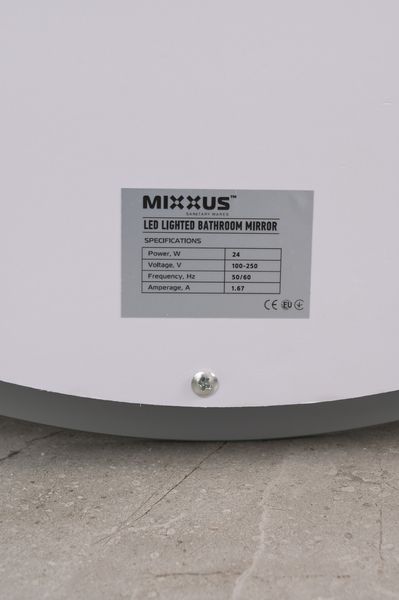 Дзеркало Mixxus PLAIN MC02-80 з LED Touch, Anti-fog, димером, регулюванням яскравості, годинником (MI6931) MI6931 фото