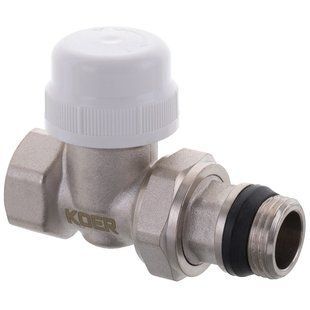 Кран радіаторний термостатичний прямий 1/2" KOER KR.923-GI KR2684 фото