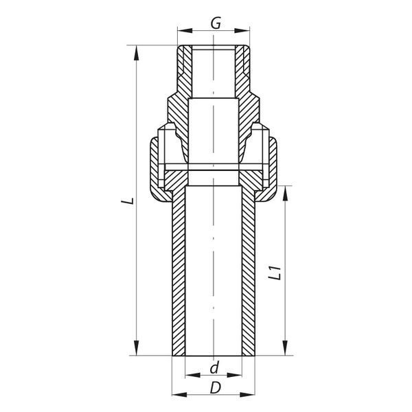 Розбірне нарізне з'єднання НР 25x3/4M PPR Koer K0238.PRO (KP2603) KP2603 фото