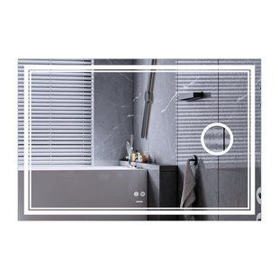 Дзеркало Mixxus Premium QUADRO MR20-100x70 (LED Touch, Anti-fog, димер, лінза) (MP6622) MP6622 фото