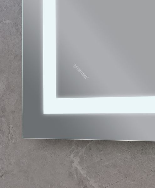 Дзеркало Mixxus WARM MR02-80x60-CASE із LED Touch, Anti-fog, димером, рег. яскравості, годинником (MI6671) MI6671 фото