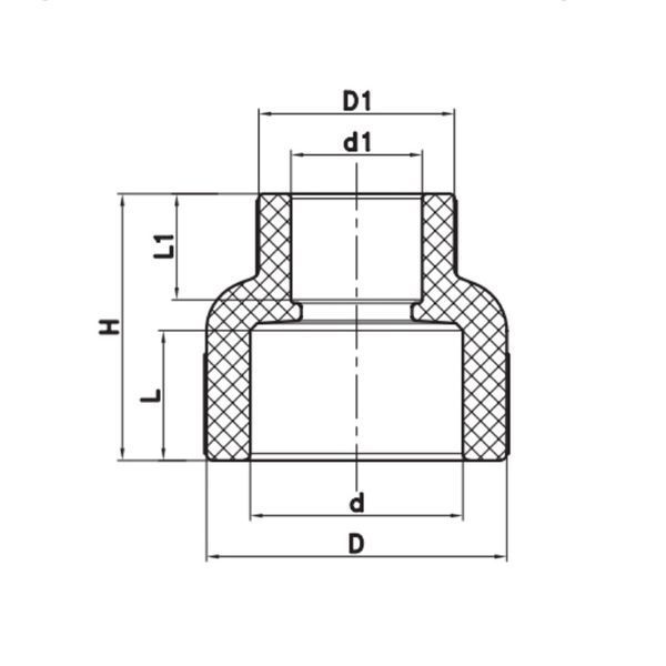 Муфта редукційна ВВ 90x50 PPR Koer K0212.PRO (KP2577) KP2577 фото