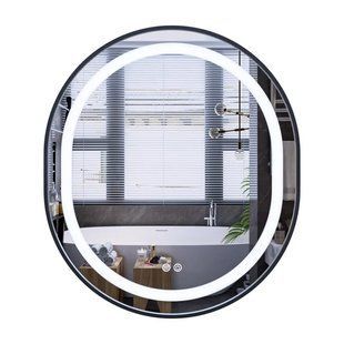 Дзеркало Mixxus Premium ELLIPSE MV05-80x70-REVERSE BLACK (LED Touch, Anti-fog, димер (3-6kK)) (MP6646) MP6646 фото